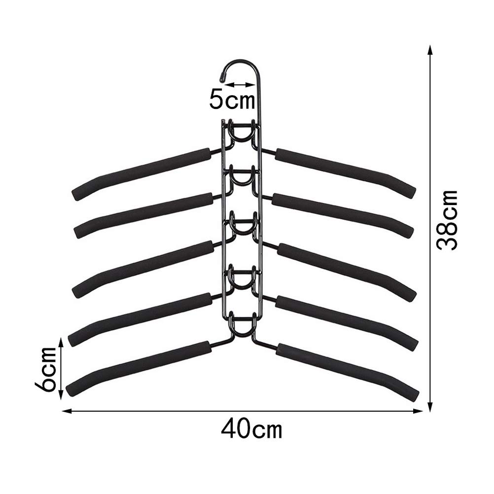 Multifunctional space saving 5 Layers metal hanger