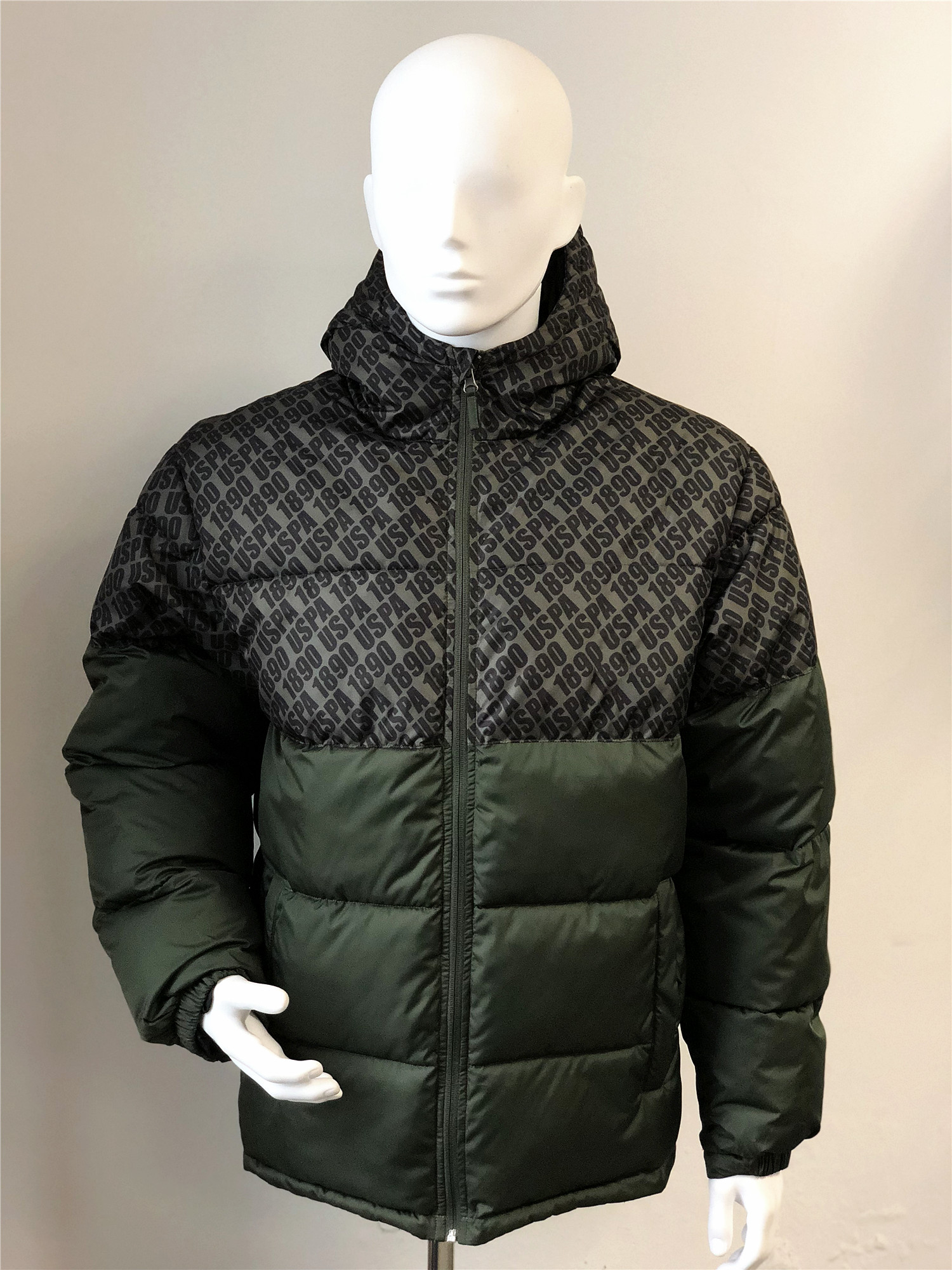 Mens Qulted Hooded Jacket