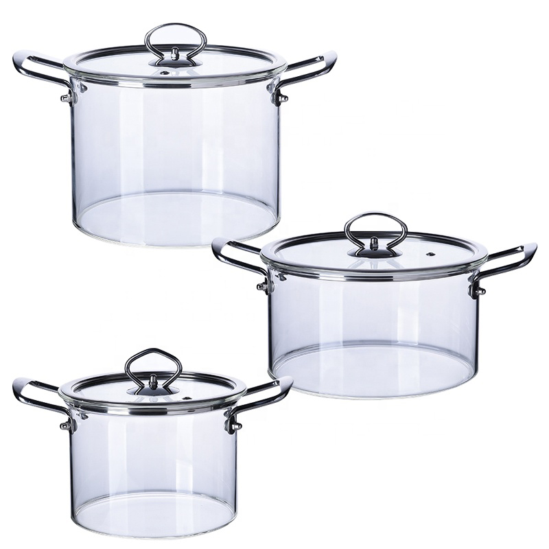 Glass cooking pot