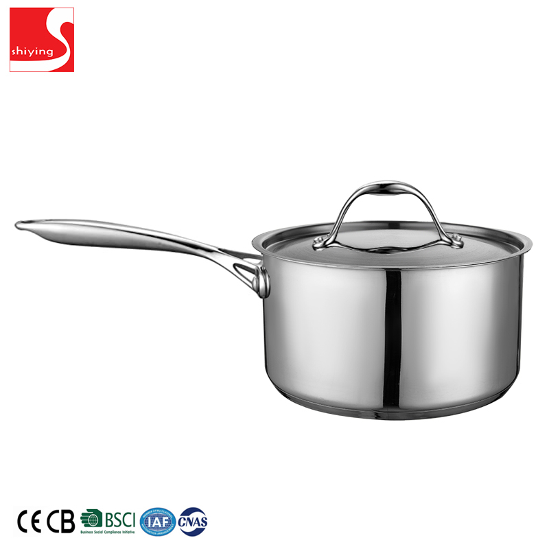 SY-Kitchenware stainless steel cookware with glass lid stainless steel cooking pot and pan