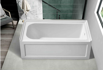 Freestanding Customized Size White Soaking Acrylic Bathtub