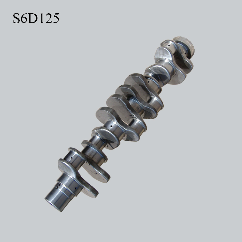 Excavator Forged S6D125 Engine Crankshaft For Komatsu