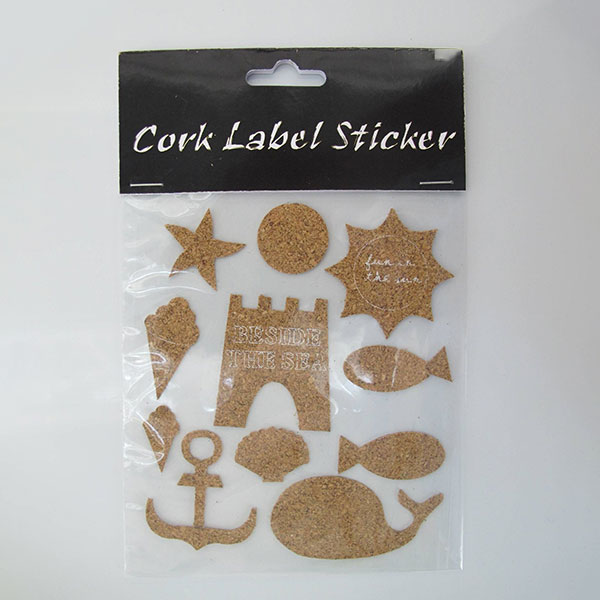 Cork Stickers In Round Shapes With Printing, Cork Labels, Cork Tags