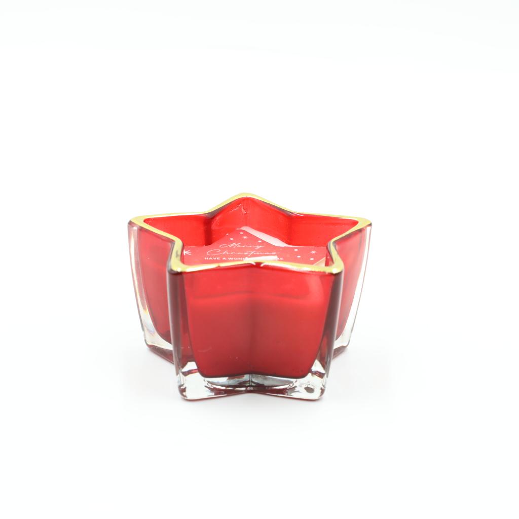 Pentagonal glass candle