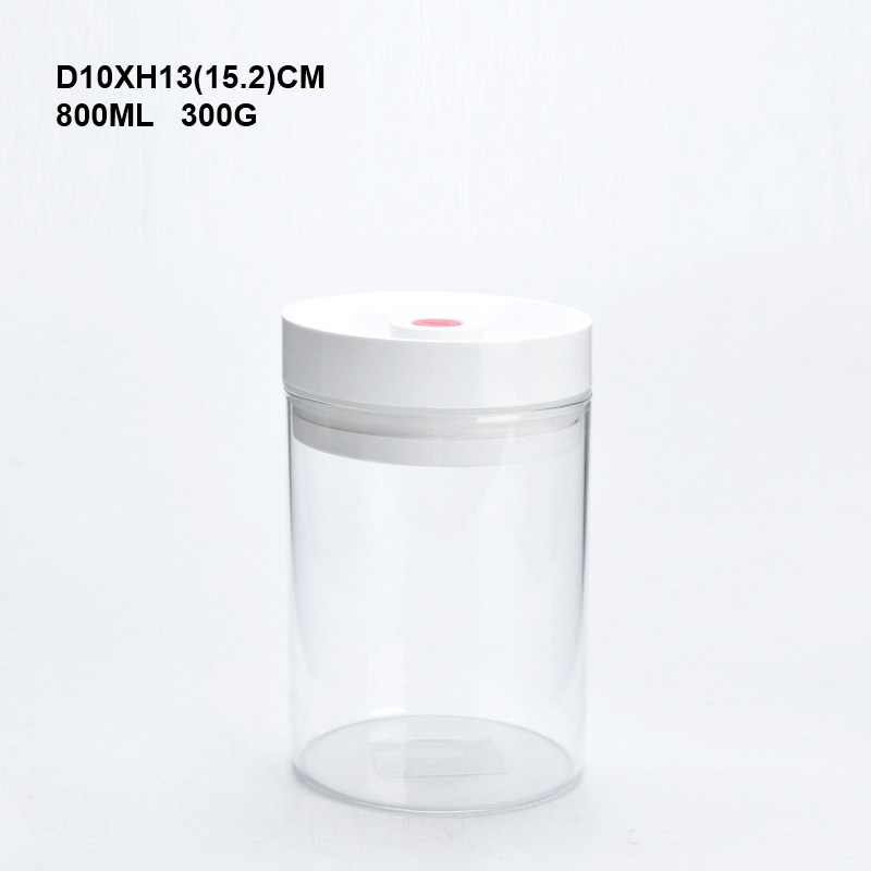 Empty Clear Straight Glass Storage Jar Sylinder Canister Sets with ceramic Lid