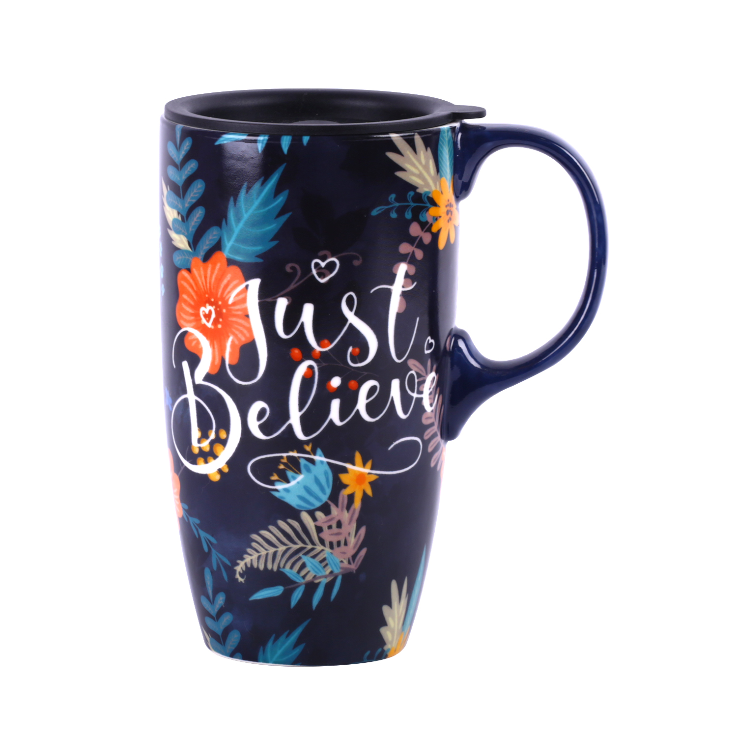 Super large capacity classic painted mug Blue Believe