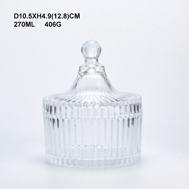 China Wholesale Round Cheap glass candy jar Glass Candy Box Glass Sugar Pot