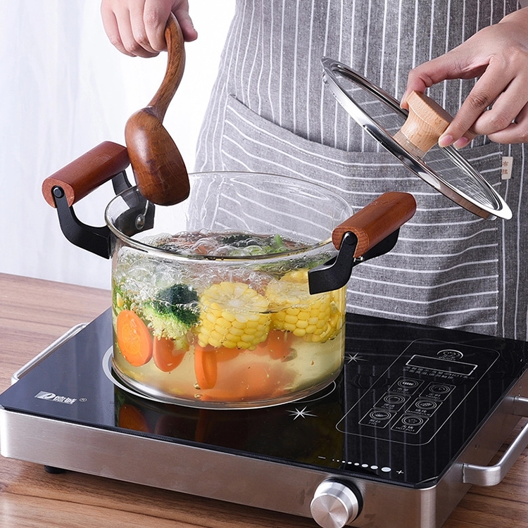 Glass cooking pot