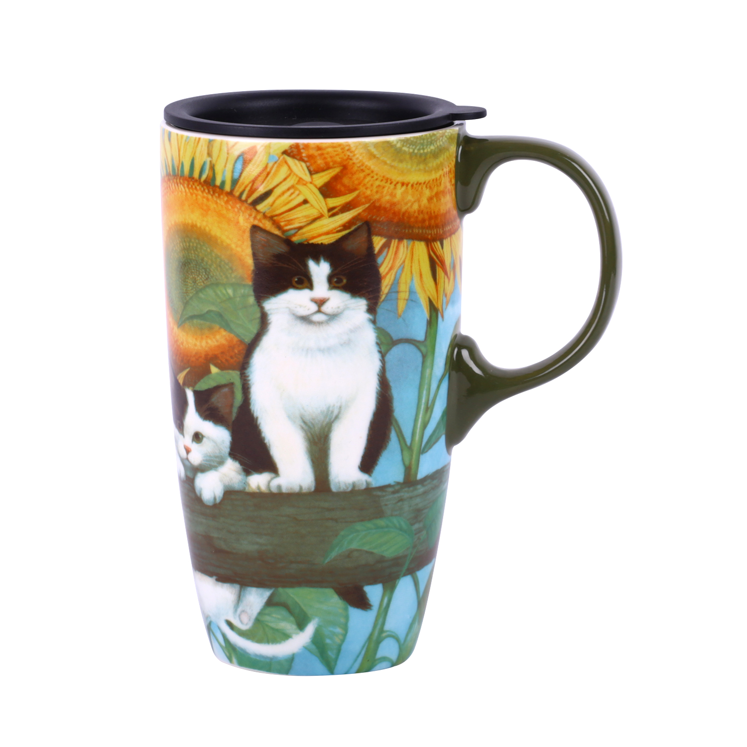 Super large capacity classic painted mug cat