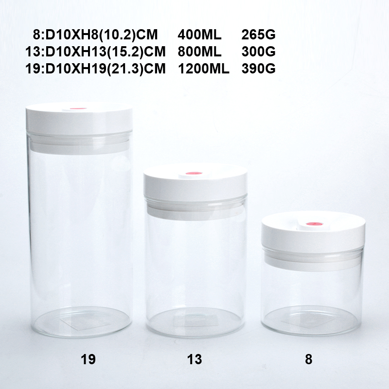 Food contactable borosilicate glass jar with plastic lid ceramic lid