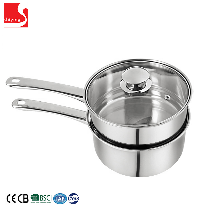 SY-Kitchenware stainless steel cookware with glass lid stainless steel cooking pot and pan