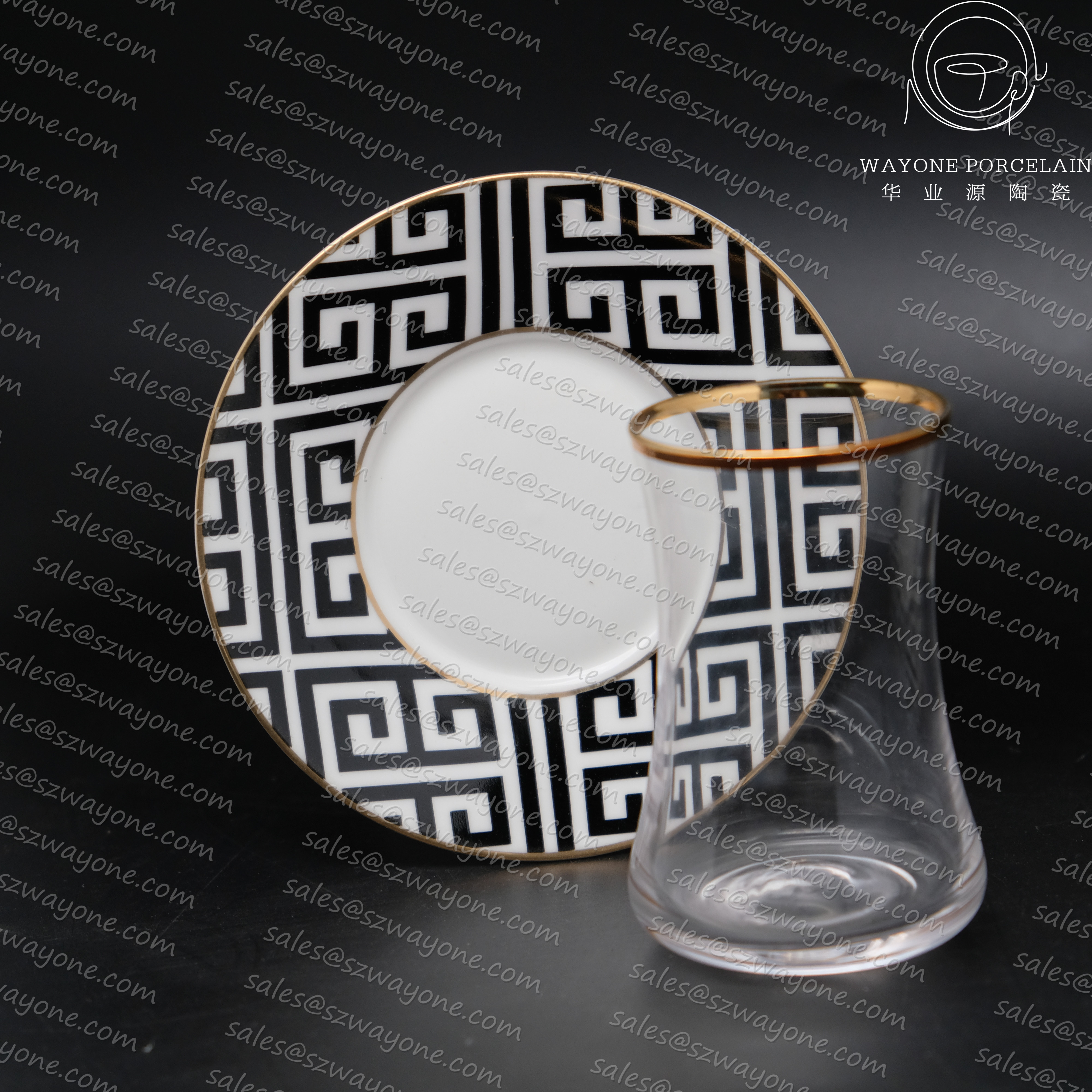 Arabic coffee glass cups and saucers-WayOne