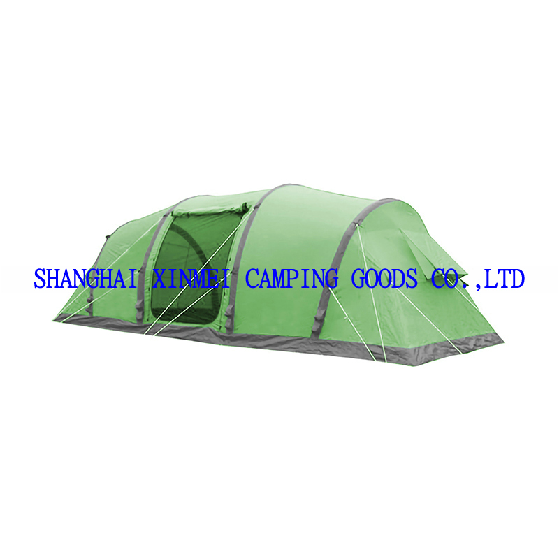 010-012 Double Layer Inflatable Tunnel Camping Tent With Polyester Tent Fabric Inflatable Tent Poles
