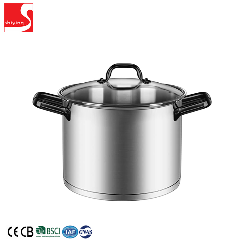 SY-Kitchenware stainless steel cookware with glass lid stainless steel cooking pot and pan