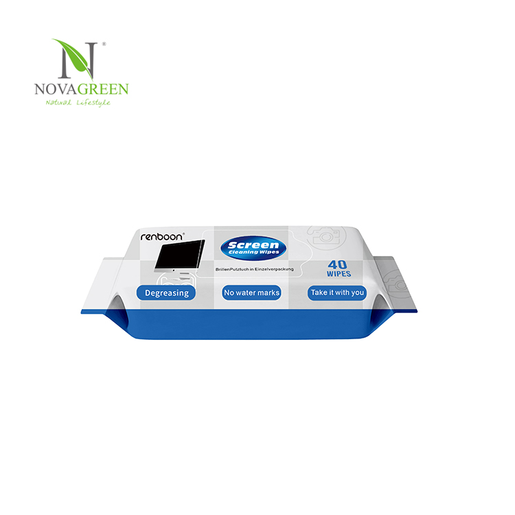 Screen cleaning wipes in bag