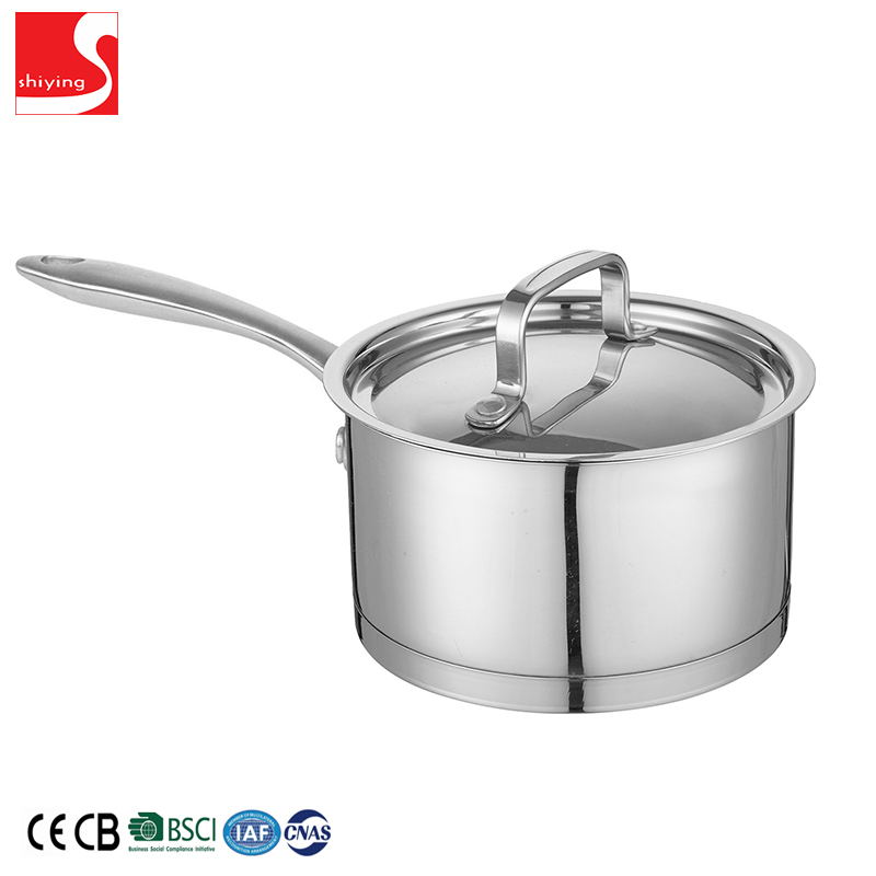 SY-Kitchenware stainless steel cookware with glass lid stainless steel cooking pot and pan