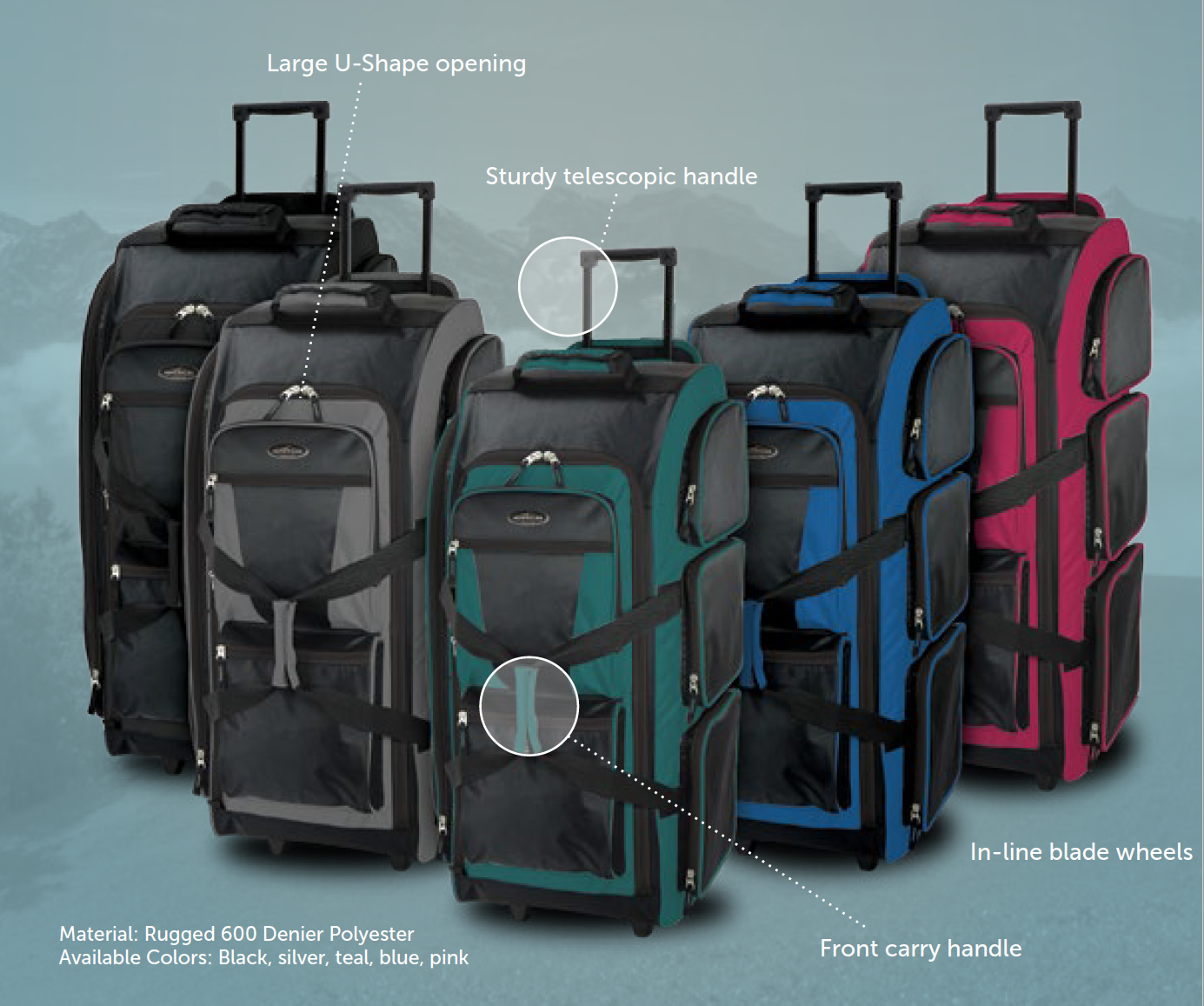 32"rolling duffle bag