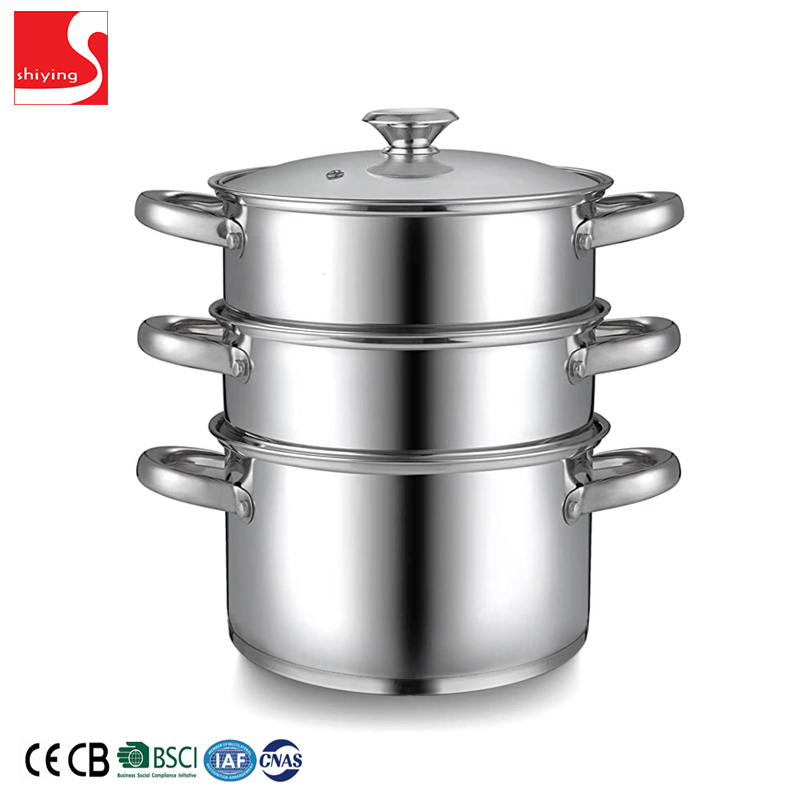 SY-Kitchenware stainless steel cookware with glass lid stainless steel cooking pot and pan