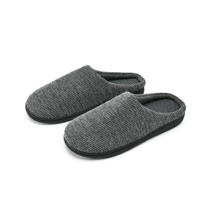 Mens knited jersey mule slipper TPR side stitching sole