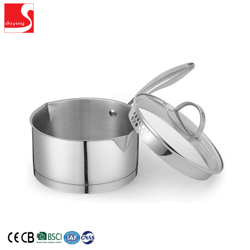 SY-Kitchenware stainless steel cookware with glass lid stainless steel cooking pot and pan