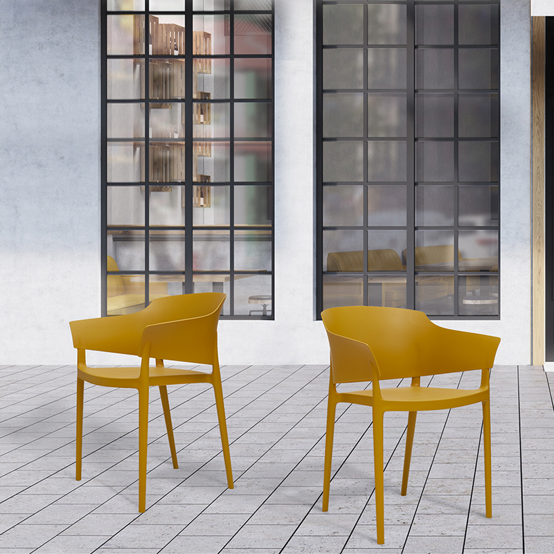 New Italian Original Design Modern Stackable Plastic Dining Chair LEAF 363-APP