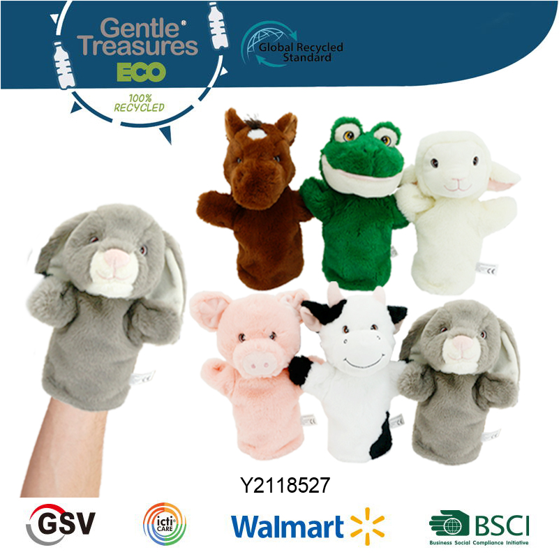 Eco farm animals Hand puppets GTST PLUSH TOY（Y2118527）