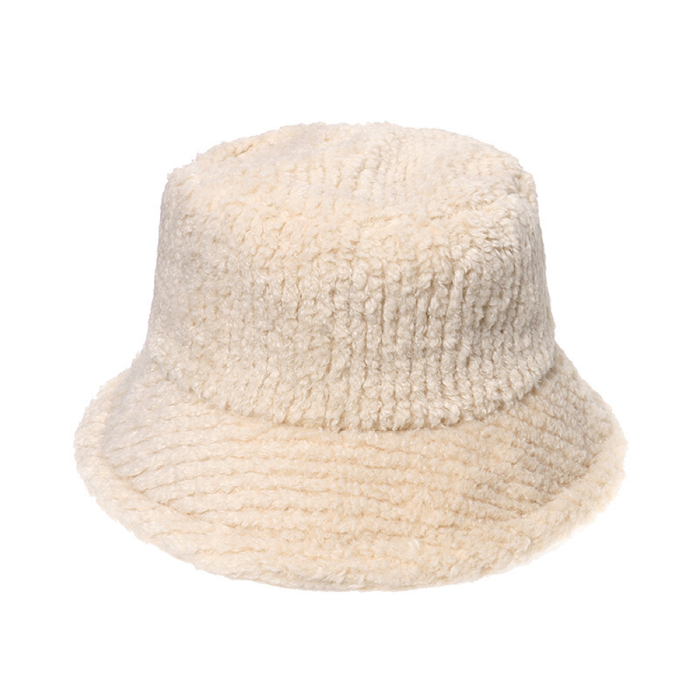 wide-wale teddy bucket hat