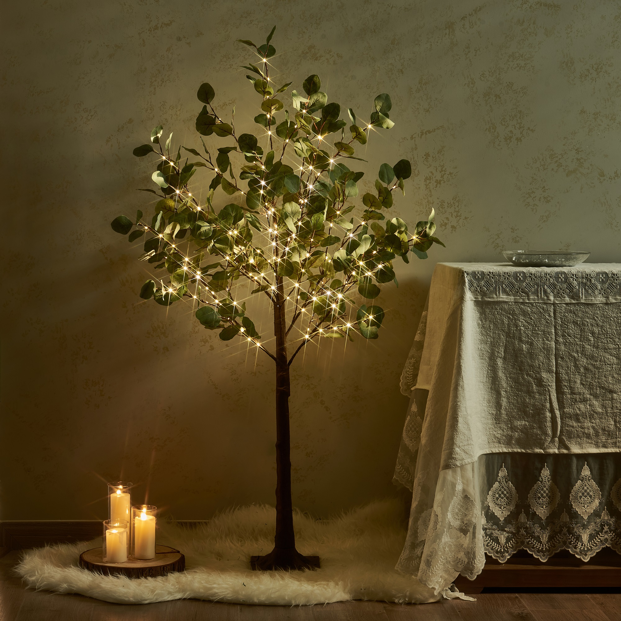 Micro LED 160L Eucalyptus Tree 120CM