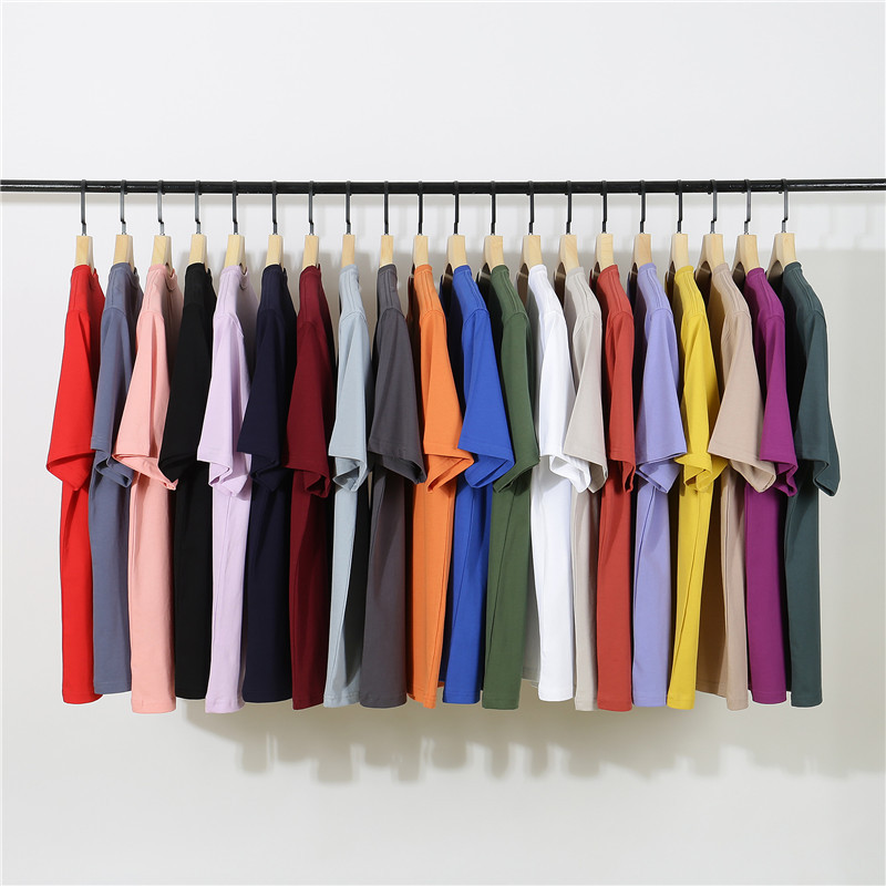 20 colors 100% cotton solid color crew neck T-shirt