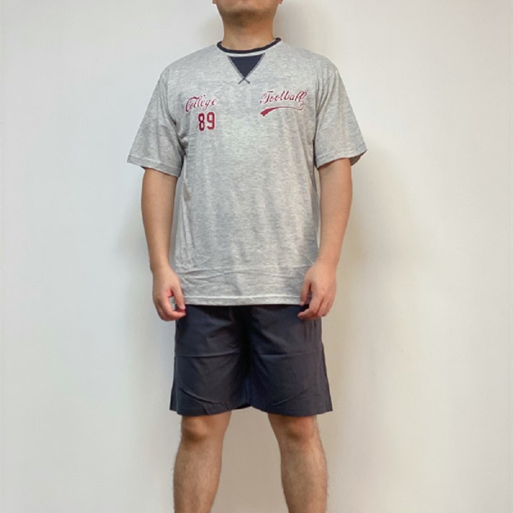 Men's 100%cotton knitted pajamas