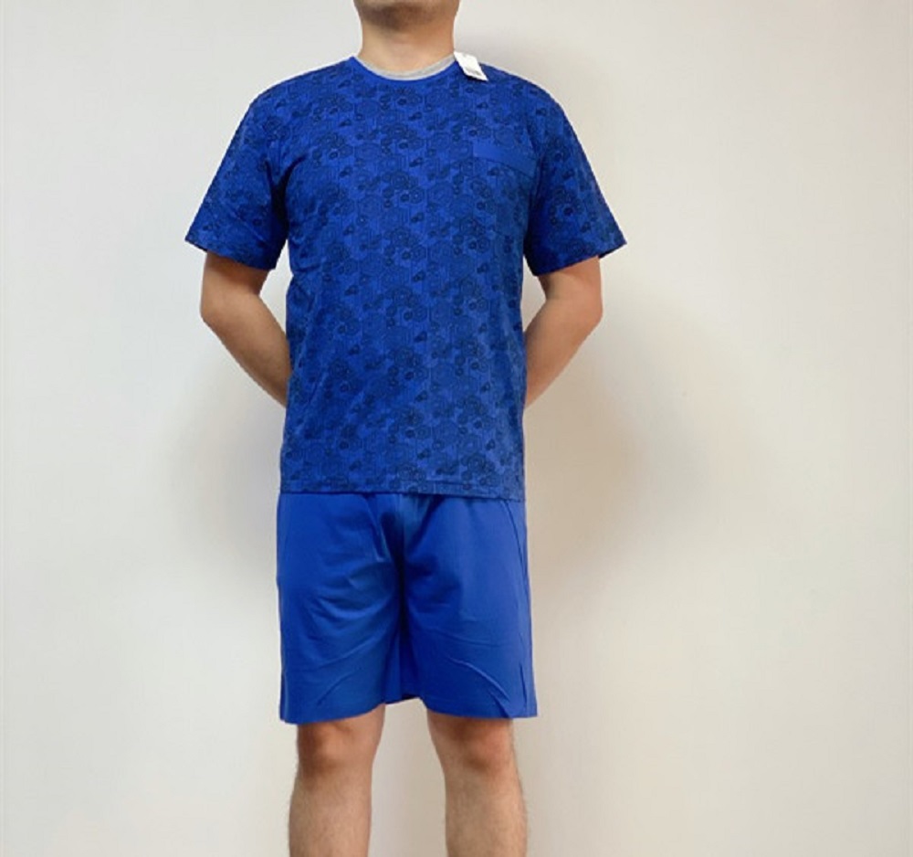 Men's 100%cotton knitted pajamas
