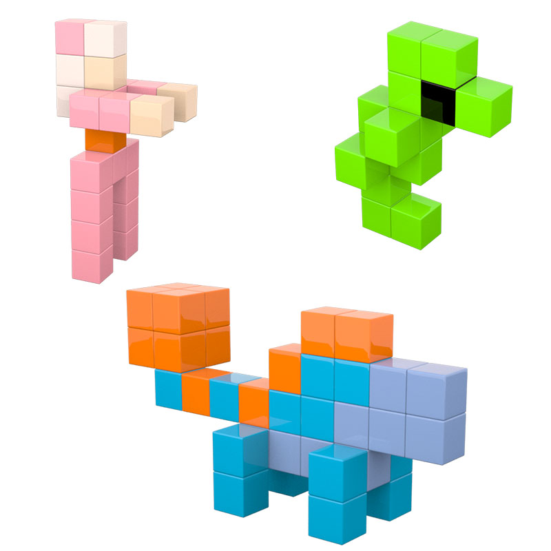 Building blocks toys spatial sense thinking ability training Rubik's cube development brain intelligence to break through customs