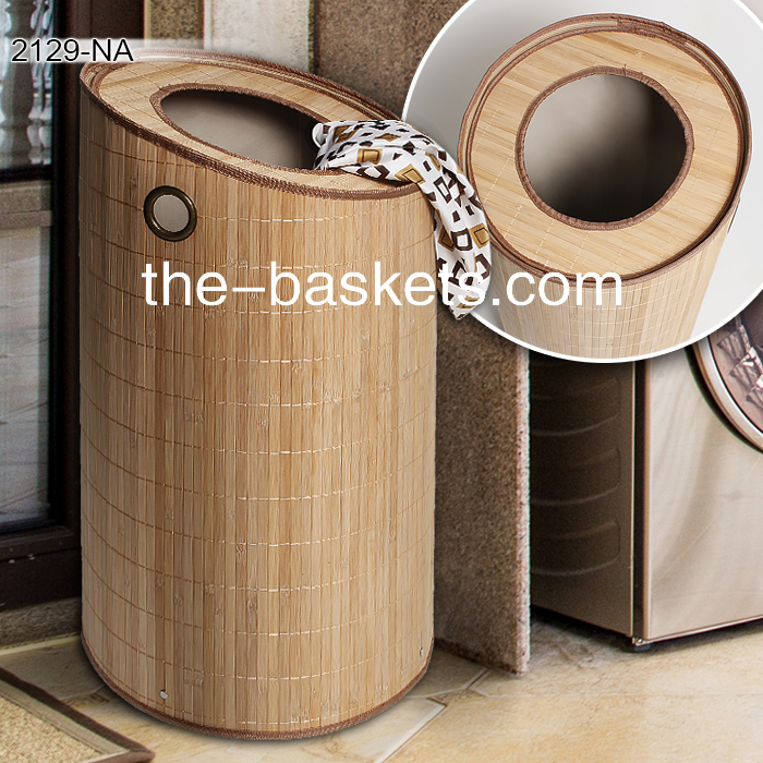 0-Bamboo laundry basket