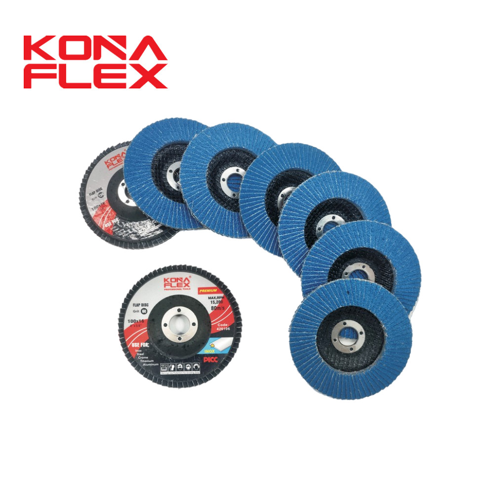 konaflex -premium 4inch zirconia T27 flap disc sanding grinding wheel grit 40/60/80/120