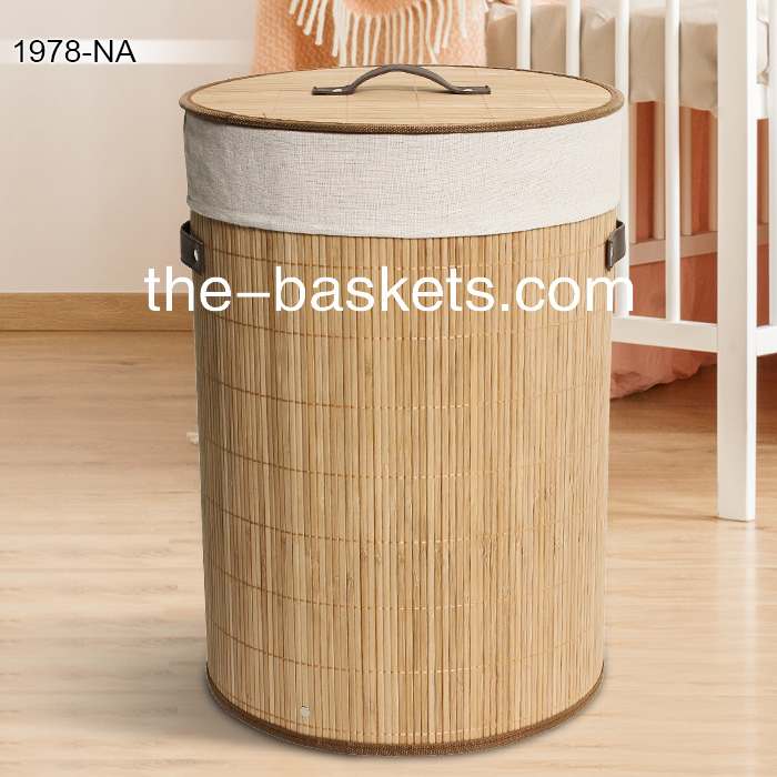 0-Bamboo laundry basket