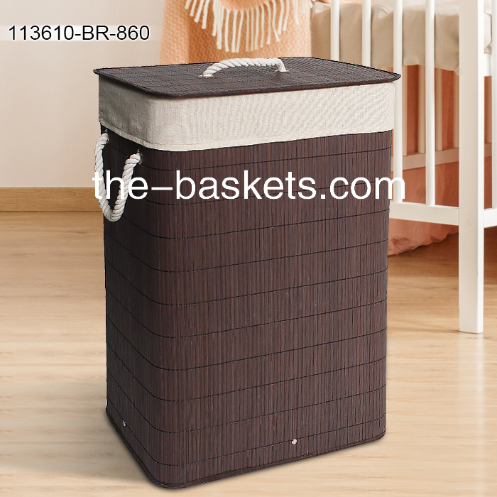 0-Bamboo laundry basket
