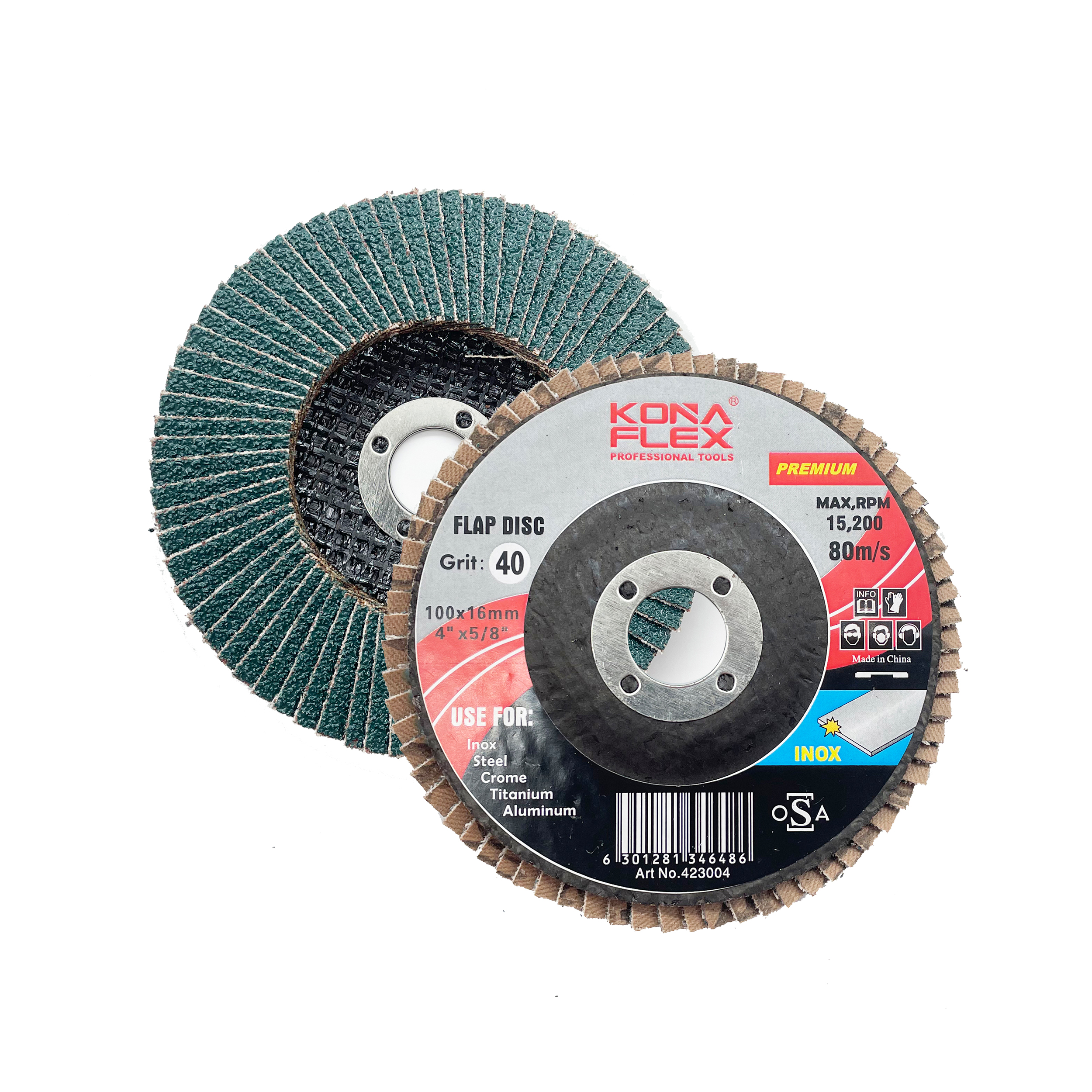 Konaflex Standard Calcined Alumina Flap Disc for Stainless Steel & Carbon Steel