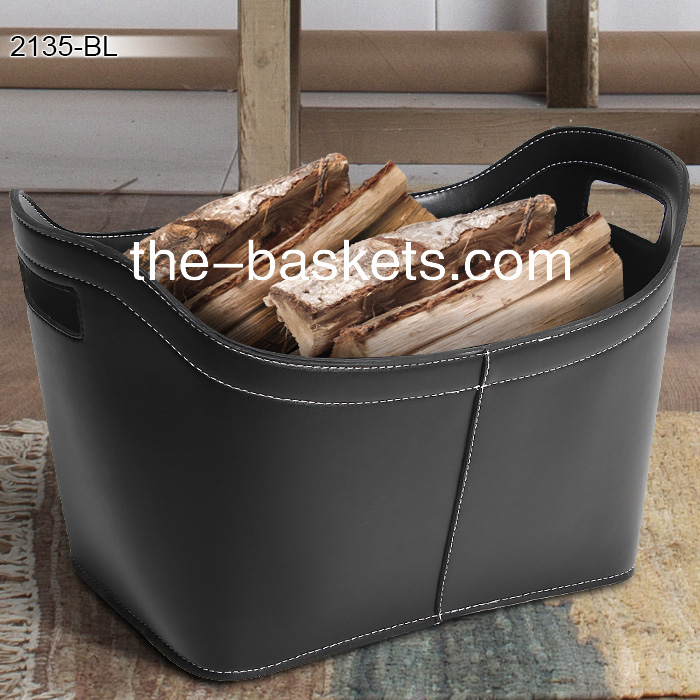 0-Faux leather basket