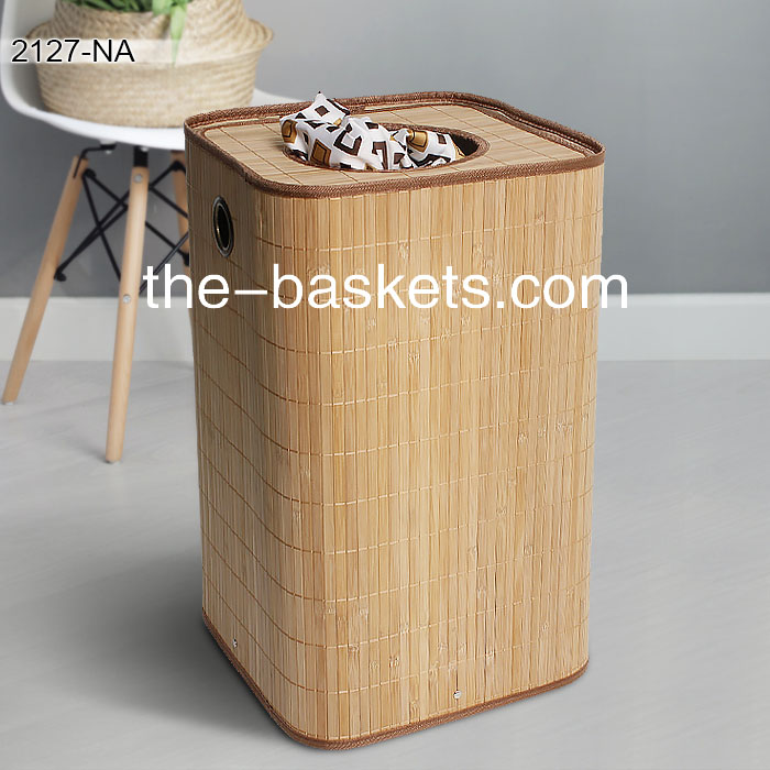 0-Bamboo laundry basket