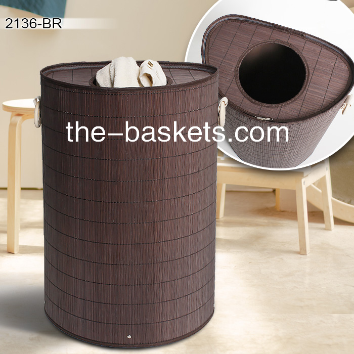 0-Bamboo laundry basket